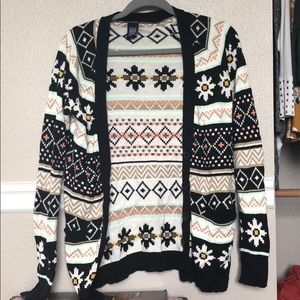 Tribal print cardigan